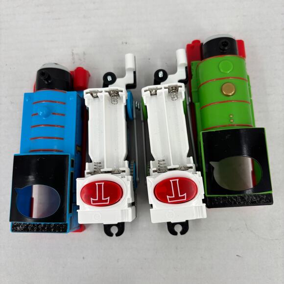 Trackmaster Thomas & Friends Percy Motorized Sounds Lights Trains Mattel Works - Picture 6 of 11